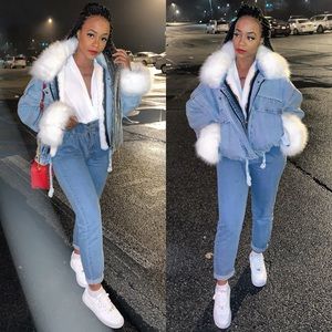 **SOLD** Poodle Me Denim Oversized Jacket